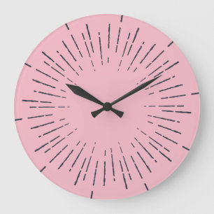 Grande Horloge Ronde Éclatement rose