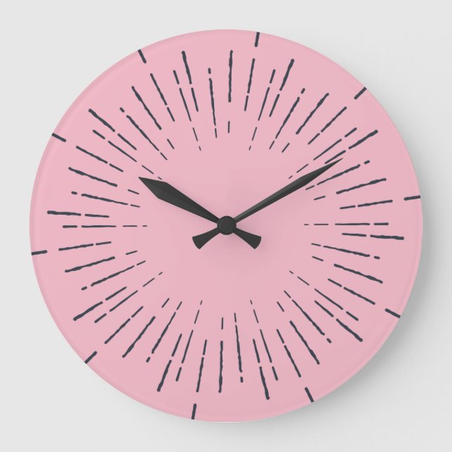 Grande Horloge Ronde Éclatement rose (Recto)