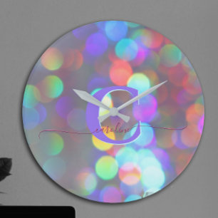 Grande Horloge Ronde Écluses multicolores