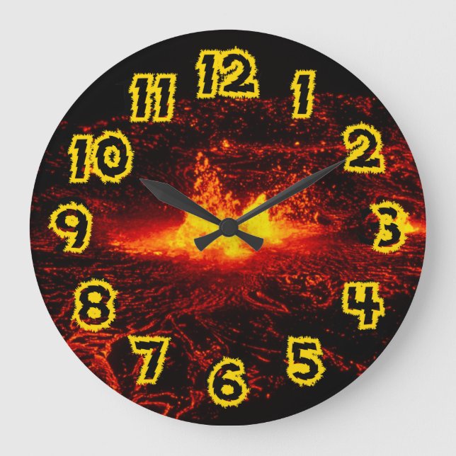 Grande Horloge Ronde Écoulement de lave hawaïen (Recto)