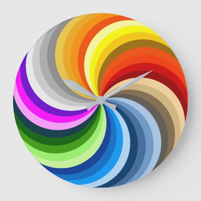 GRANDE HORLOGE RONDE ÉCRAN DE GRAPHIQUE DE COULEUR (Recto)