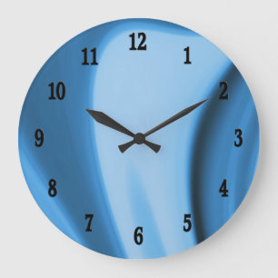 Grande Horloge Ronde Écrans muraux de la cuisine bleue