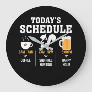 Grande Horloge Ronde Écureuil d'aujourd'hui de café de programme