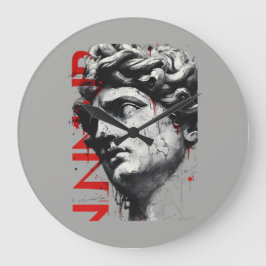 Grande Horloge Ronde Edgy David Bust Modern Street Art