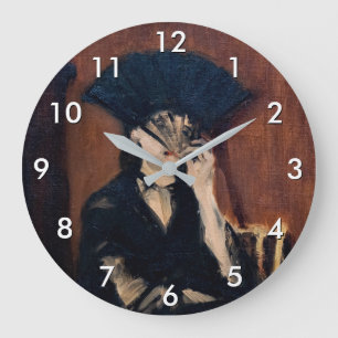 Grande Horloge Ronde Edouard Manet - Berthe Morisot avec un éventail