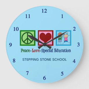Grande Horloge Ronde Éducation spéciale d'amour de paix
