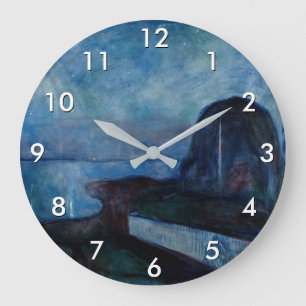 Grande Horloge Ronde Edvard Munch - Nuit étoilée 1893