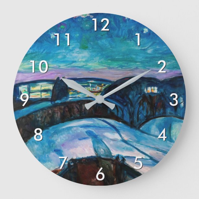 Grande Horloge Ronde Edvard Munch - Nuit étoilée 1922 (Recto)