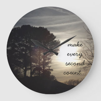 Grande Horloge Ronde Effectuer chaque deuxième comptage