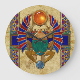 Grande Horloge Ronde Egyptien du sarcophage 3D
