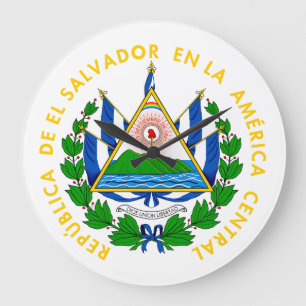 Grande Horloge Ronde El Salvador pays blason armoiries symbole emblème 