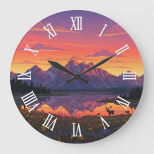 Grande Horloge Ronde Élan dans le parc national de Grand Teton