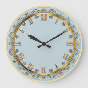 Grande Horloge Ronde Elegant blue