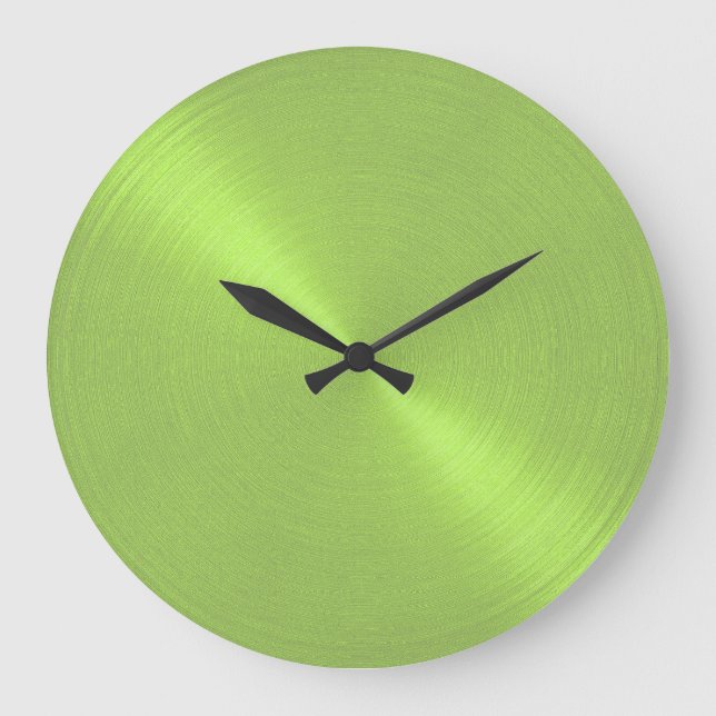 Grande Horloge Ronde Élégant chaux vert chèvre (Recto)