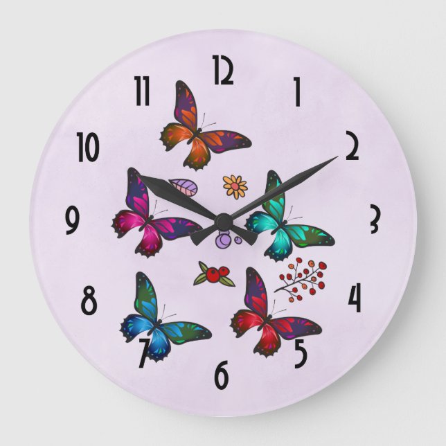 Grande Horloge Ronde Elegant Colorful (Recto)