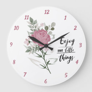 Grande Horloge Ronde Elegant Enjoy The Little Things