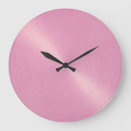 Grande Horloge Ronde Élégant lin rose