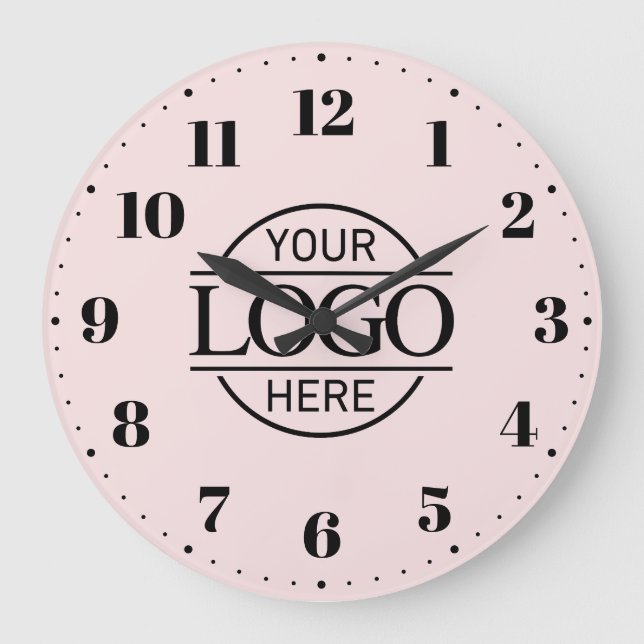 Grande Horloge Ronde Élégant logo d'entreprise promotionnel (Recto)