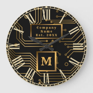 Grande Horloge Ronde Elegant Luxury Professional Monogrammed