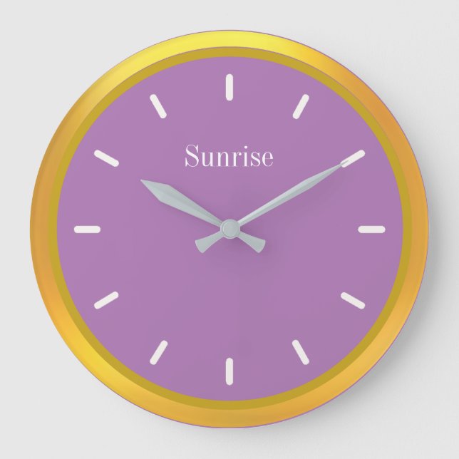 Grande Horloge Ronde Elégant or et violet (Recto)