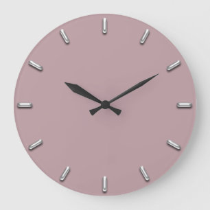 Grande Horloge Ronde Élégant pourpre d'aubergine de minimalisme de gr