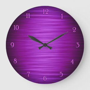 Grande Horloge Ronde Elegant purple shaded wall clock