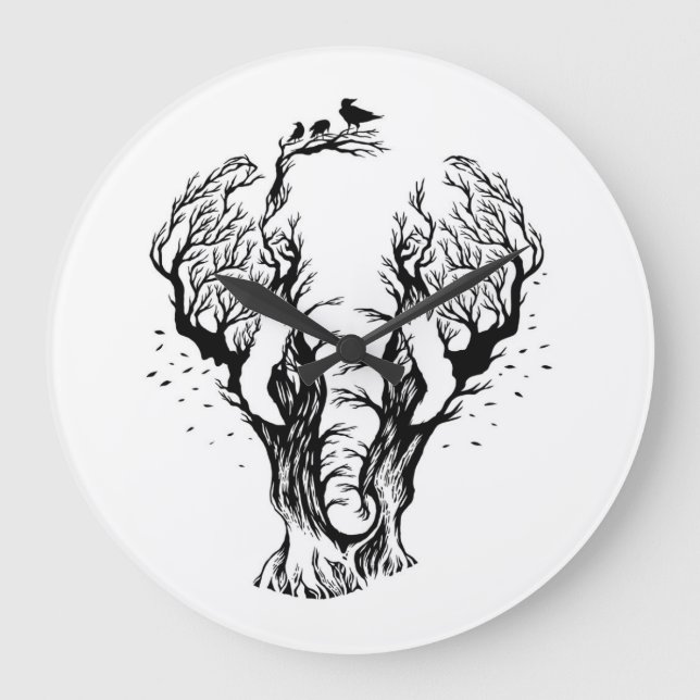 Grande Horloge Ronde Eléphant naturel (Recto)