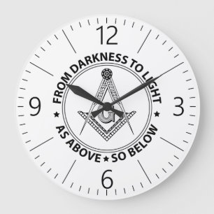 Grande Horloge Ronde Emblème de franc-maçonnerie