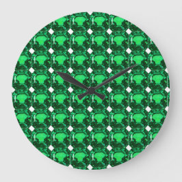 Grande Horloge Ronde Emerald Gemstone, Birthstone May, vert clair