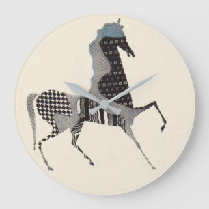 Grande Horloge Ronde empreinte patchwork