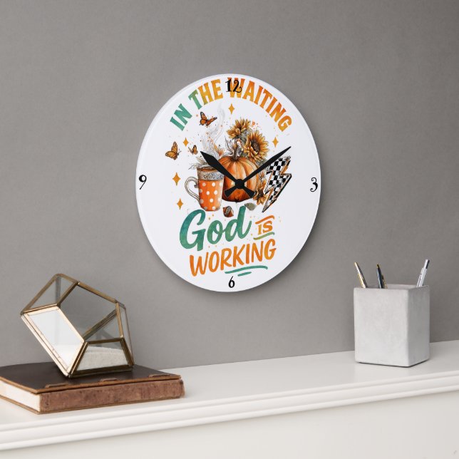 Grande Horloge Ronde En Attente... (Bureau)