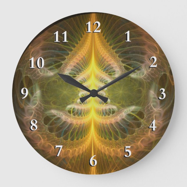 Grande Horloge Ronde Enameled Brass Tray (Recto)