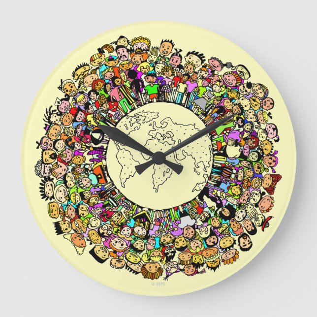 Grande Horloge Ronde Enfants du monde (Recto)