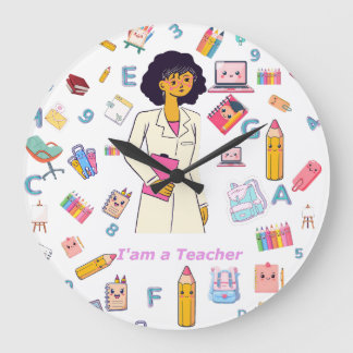 Grande Horloge Ronde Enseignant de l'horloge murale