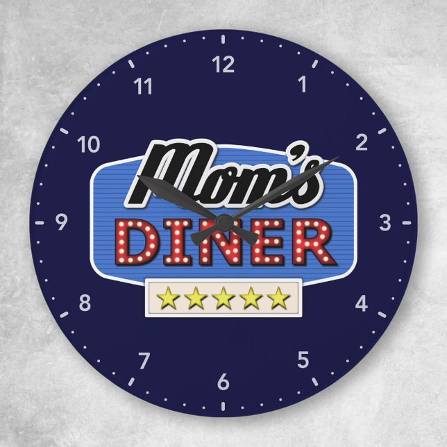 Grande Horloge Ronde Enseigne du restaurant de Maman (Créateur téléchargé)
