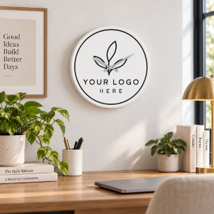 Grande Horloge Ronde Enseigne personnalisée Entreprise Minimaliste