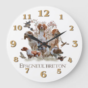 Grande Horloge Ronde Épagneul breton
