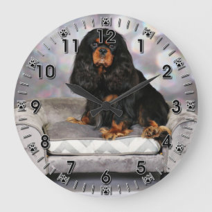 Grande Horloge Ronde Épagneul cavalier du Roi Charles - tasses
