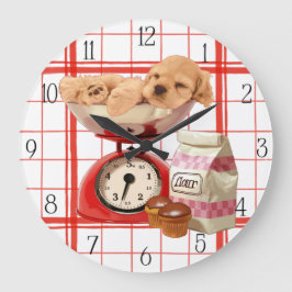 Grande Horloge Ronde Épée de coquker et échelle rétro