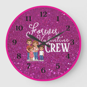 Grande Horloge Ronde Équipage de la Saint-Valentin pour toujours
