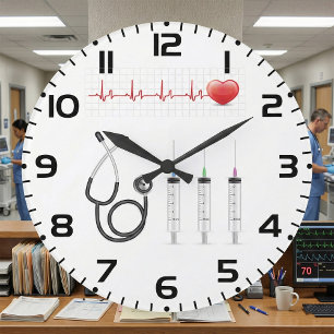 Grande Horloge Ronde Équipement médical Battement de cœur Santé