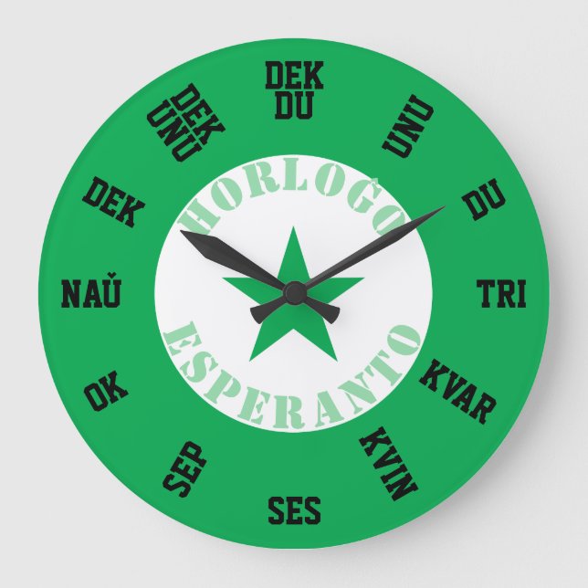 Grande Horloge Ronde Esperanto, (Recto)