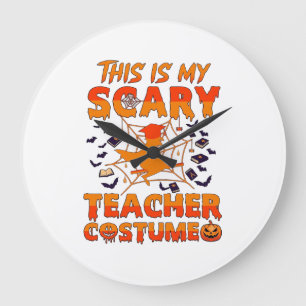 Grande Horloge Ronde Est Costume d'enseignant effrayant Halloween Sorci