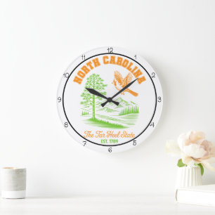 Grande Horloge Ronde État de Tar Heel de Caroline du Nord Cardinal