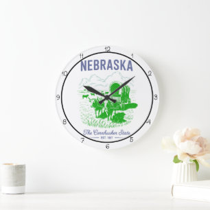 Grande Horloge Ronde État du Nebraska Cornhusker State Farm