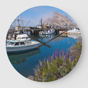 Grande Horloge Ronde États-Unis, Californie. Bateaux amarrés à Morro Ba