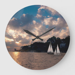 Grande Horloge Ronde États-Unis, Massachusetts. Plongée du soleil