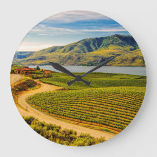 Grande Horloge Ronde États-Unis, Washington, Lac Chelan. Les vignobles