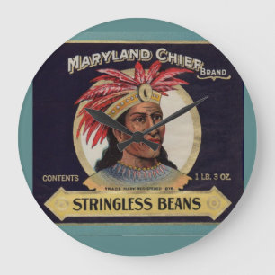 Grande Horloge Ronde étiquette en chef d'haricots du Maryland