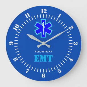 Grande Horloge Ronde Étoile de vie personnalisée Services paramédica